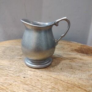 Vtg PEWTER WILTON ARMETALE RWP MINI CREAMER USA 3 1/2"‎ TALL Farm Castle Core